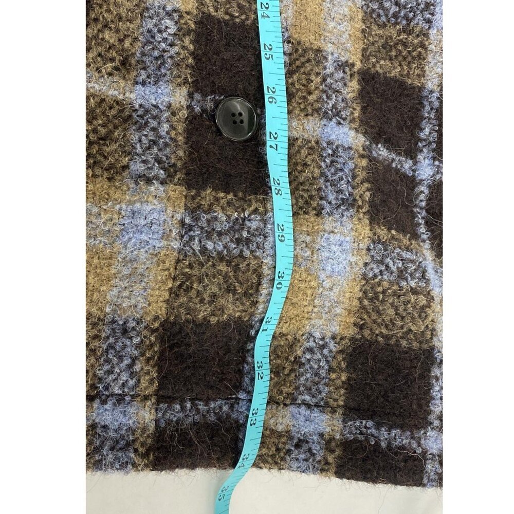 Madewell Devon Plaid Wool Blend Coat Forage Size 3X Plus - Picture 8 of 8